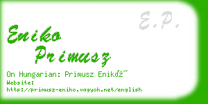 eniko primusz business card